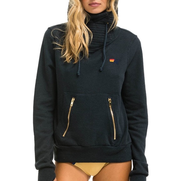 Aviator Nation Tops - Aviator Nation BOLT NINJA PULLOVER HOODIE - CHARCOAL